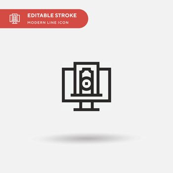Funding Simple vector icon. Illustration symbol design template for web mobile UI element. Perfect color modern pictogram on editable stroke. Funding icons for your business project