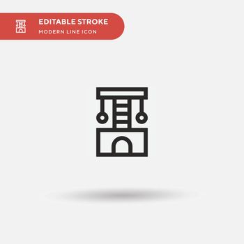 Scratching Post Simple vector icon. Illustration symbol design template for web mobile UI element. Perfect color modern pictogram on editable stroke. Scratching Post icons for your business project