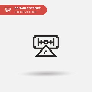 Cocaine Simple vector icon. Illustration symbol design template for web mobile UI element. Perfect color modern pictogram on editable stroke. Cocaine icons for your business project
