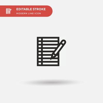 Draft Simple vector icon. Illustration symbol design template for web mobile UI element. Perfect color modern pictogram on editable stroke. Draft icons for your business project