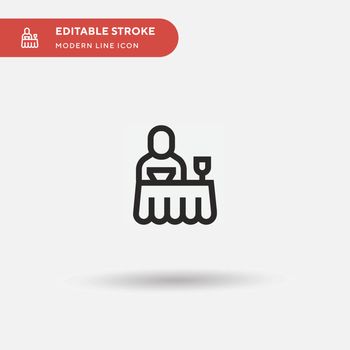 Guest Simple vector icon. Illustration symbol design template for web mobile UI element. Perfect color modern pictogram on editable stroke. Guest icons for your business project