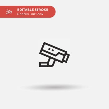 Cctv Simple vector icon. Illustration symbol design template for web mobile UI element. Perfect color modern pictogram on editable stroke. Cctv icons for your business project