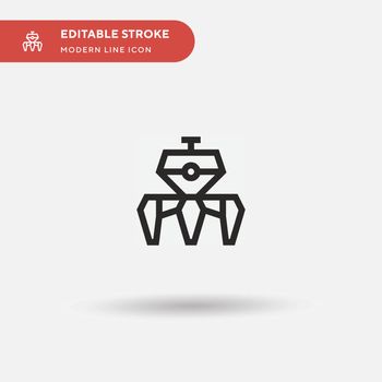 Robot Simple vector icon. Illustration symbol design template for web mobile UI element. Perfect color modern pictogram on editable stroke. Robot icons for your business project