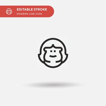 Girl Simple vector icon. Illustration symbol design template for web mobile UI element. Perfect color modern pictogram on editable stroke. Girl icons for your business project