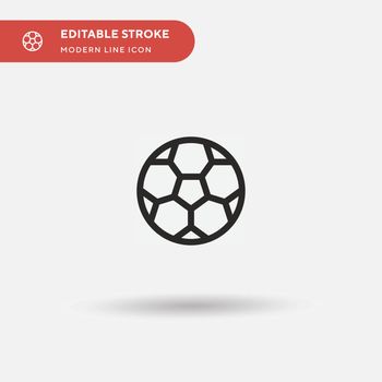Football Simple vector icon. Illustration symbol design template for web mobile UI element. Perfect color modern pictogram on editable stroke. Football icons for your business project
