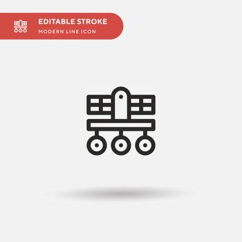 Space Robot Simple vector icon. Illustration symbol design template for web mobile UI element. Perfect color modern pictogram on editable stroke. Space Robot icons for your business project