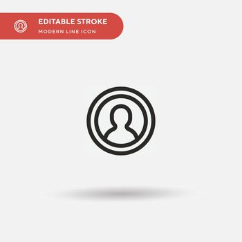 User Simple vector icon. Illustration symbol design template for web mobile UI element. Perfect color modern pictogram on editable stroke. User icons for your business project