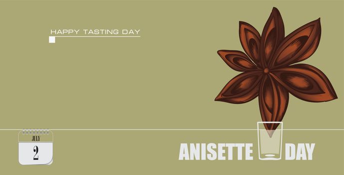 Post card for event july day Anisette Day