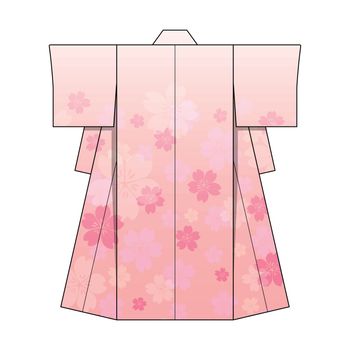 Japanese kimono template illustration
