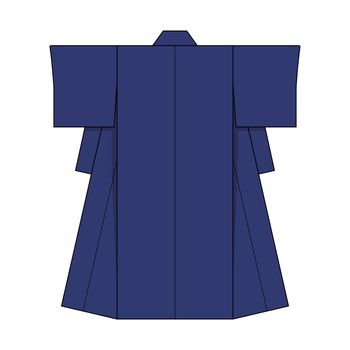 Japanese kimono template illustration