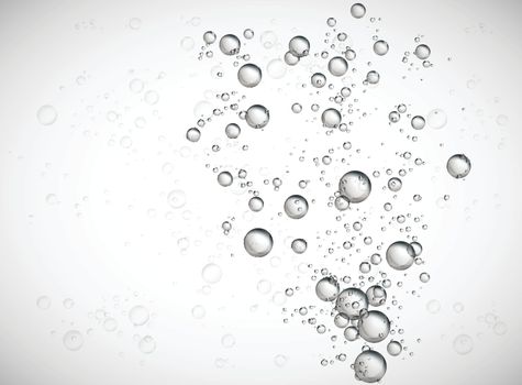 Water bubble rising on clear background. Vector illustration.