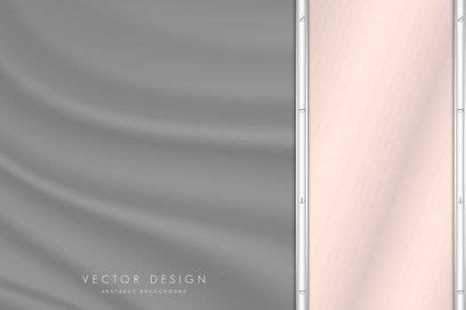 Metallic background.Luxury of pink and gray silk texture. Elegant metal modern design.