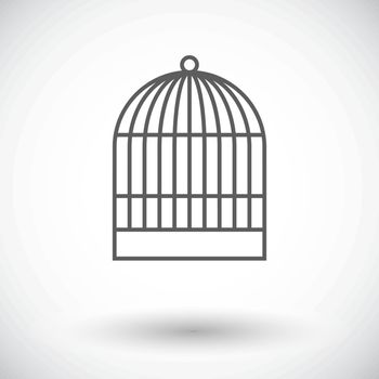 Cage icon. Thin line flat vector related icon for web and mobile applications. It can be used as - logo, pictogram, icon, infographic element. Vector Illustration. 