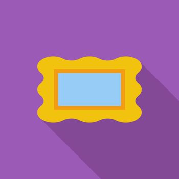 Picture frame icon. Flat vector related icon with long shadow for web and mobile applications. It can be used as - logo, pictogram, icon, infographic element. Vector Illustration.