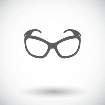 Sunglasses. Single flat icon on white background. Vector illustration.