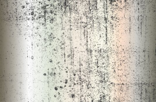 Luxury silver, steel, chromium, metallic gradient background with distressed cracked concrete texture. Vector illustration