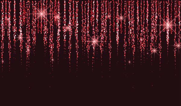 Vector illustration Christmas lights on a black background. String Lights
