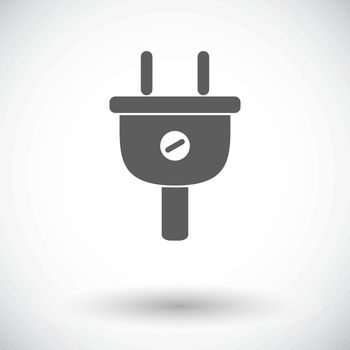 Electrical plug. Single flat icon on white background. Vector illustration.