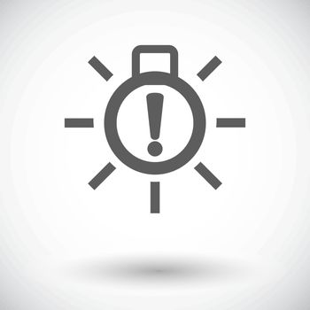 Exterior bulb failure. Single flat icon on white background. Vector illustration.