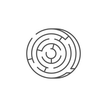 Labyrinth Icon. Labyrinth Thin Line Vector Icon. Flat icon isolated on the white background. Editable EPS file. Vector illustration.