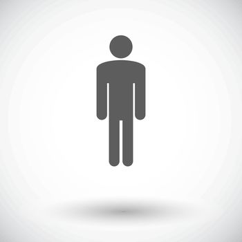 Male gender sign. Single flat icon on white background. Vector illustration.