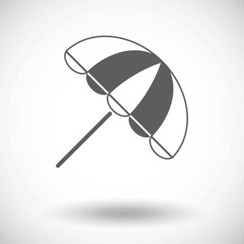Parasol. Single flat icon on white background. Vector illustration.