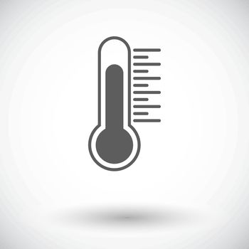 Thermometer. Single flat icon on white background. Vector illustration.