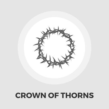 Crown of thorns icon vector. Flat icon isolated on the white background. Editable EPS file. Vector illustration.