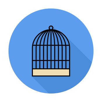 Cage icon. Line flat vector related icon for web and mobile applications. It can be used as - pictogram, icon, infographic element. Vector Illustration. 