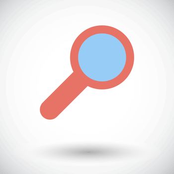Search. Single flat icon on white background. Vector illustration.