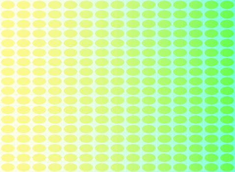 Abstract pattern with yellow-green gradient of ovals 
