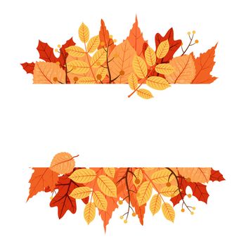 Autumn Fall Season Leaf Greeting Invitation Card Frame Background Bouquet