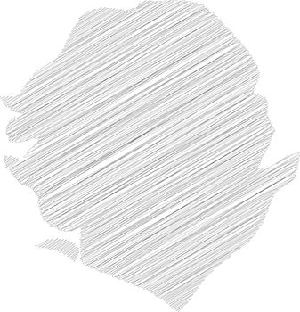 Sierra Leone - solid black silhouette map of country area. Simple flat vector illustration.