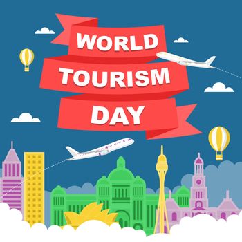Sydney City Australia Travel World Tourism Day Illustration