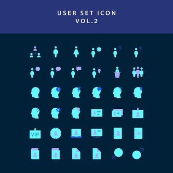 user  flat style design icon set vol2