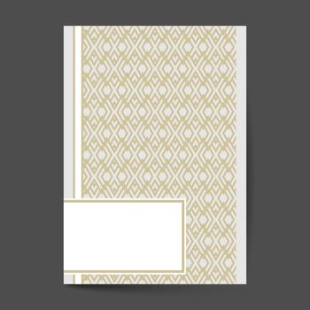 Minimal luxury Cover design with pattern element for menu, invitation card, banner book design vector
