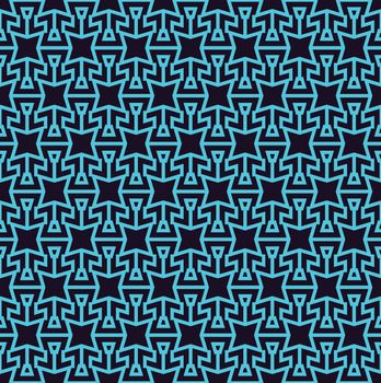 Seamless pattern. Ornament of lines and curls. Linear abstract background.