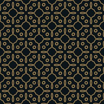 Seamless pattern. Graphic lines ornament. Floral stylish background.