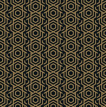 Vector seamless pattern. Modern stylish texture. Geometric striped ornament.