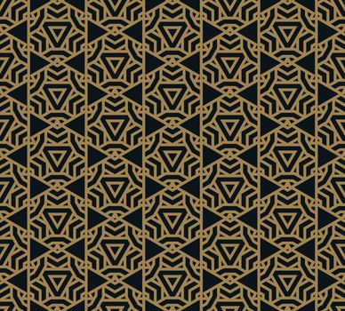 Seamless pattern. Elegant linear ornament. Geometric stylish background. Vector repeating texture