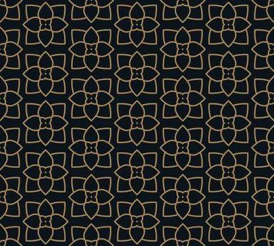 Seamless pattern with line ornament. Abstract modern geometric vector background.