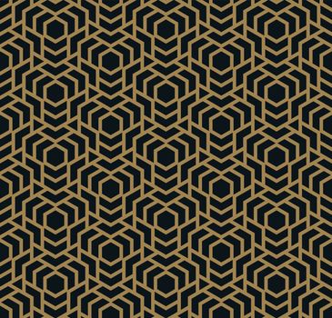 Seamless pattern. Elegant linear ornament. Geometric stylish background. Vector repeating texture