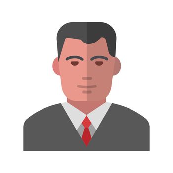 illustration of the manager avatar color icon on the white background