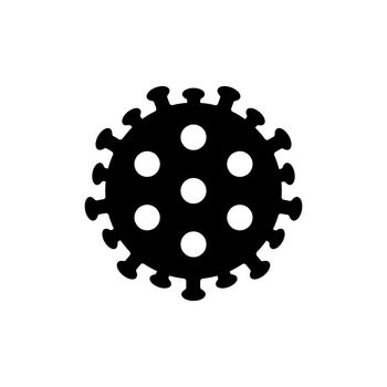 Coronavirus Bacteria 2019-nCoV vector glyph icon. Medicine sign. Graph symbol for medical web site and apps design, logo, app, UI