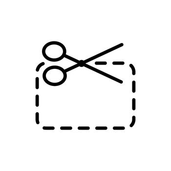 Coupon cutting icon. E-commerce sign. Graph symbol for your web site design, logo, app, UI. Vector illustration, EPS10.