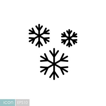 Snowflakes vector icon. Meteorology sign. Graph symbol for travel, tourism and weather web site and apps design, logo, app, UI