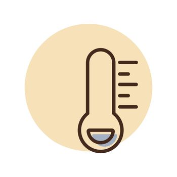 Thermometer frost cold vector icon. Meteorology sign. Graph symbol for travel, tourism and weather web site and apps design, logo, app, UI