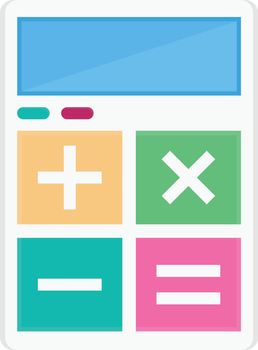 calculator vector flat colour icon