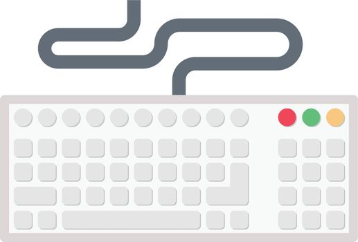 keyboard vector colour flat icon