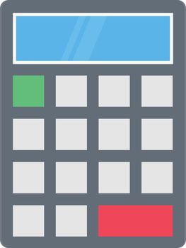 calculator vector colour flat icon